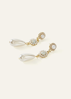 front Boucles d'oreilles en perles en forme de larme