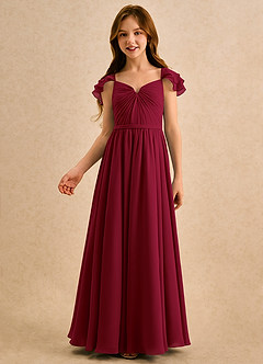 Azazie Meimei Girls Formal Flower Girl Klänningar Klä A-Line i Chiffong Plisserad image3