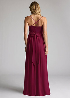 Azazie Llana Maternity Bridesmaid Dresses A-Line Chiffon Floor-Length Dress image4