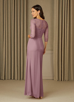 Azazie Zolla Mother of the Bride Dresses Dusty Rose A-Line Lace Chiffon Dress image4