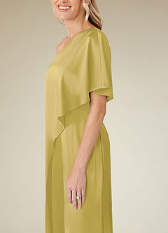 Azazie Hagretta Moeder van de bruid jurken Broekpak Jurk van Stretch Satijn Kanarie image7