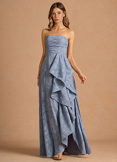 Lulu Powder Blue Handkerchief Maxi Gown image4