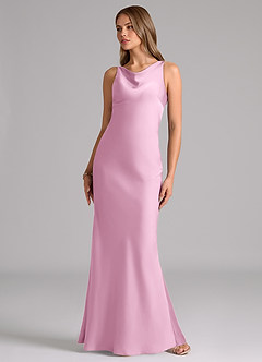 Azazie Allettie Brudtärnklänningar Klä av Sjöjungfru i Stretch Satin Godisrosa image5