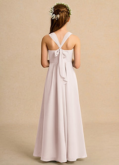 Azazie Tater Junior Formal Flower Girl Dresses Rose Petal A-Line Pleated Chiffon Dress image2