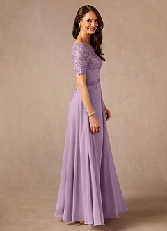 Azazie Raissa Kleider für die Brautmutter A-Linie Spitze Chiffon Kleid Blauregen image4