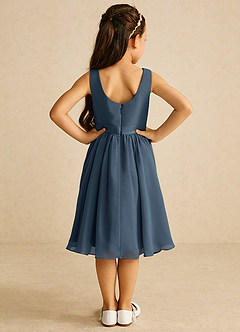 Azazie Ari Flower Girl Dresses Neptune A-Line Sleeveless Chiffon Dress image6