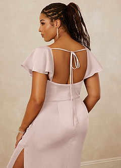 Christian Siriano Bridal for Azazie 1005 Bridesmaid Dresses Blushing Pink Sheath Sweetheart Neckline Stretch Satin Dress image10