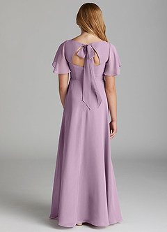 Azazie Kimber Junior Wisteria A-Line Pleated Chiffon Dress image2