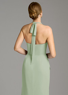 Azazie Serenity Brautjungfernkleider Meerjungfrau-Linie Herzausschnitt Chiffon Kleid Staubiger Salbeigrün image2