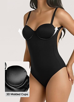 front Ultra åben ryg bodysuit med bøjle og shapewear