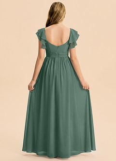 Azazie Anaya Junior Sea Moss A-Line Sweetheart Neckline Chiffon Dress image2