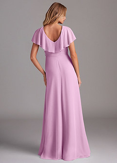 Azazie Lainey Bridesmaid Dresses Candy Pink A-Line with Pockets Chiffon Dress image13