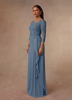 Azazie Calanthe Mother of the Bride Dresses Twilight A-Line Scoop Chiffon Dress image2