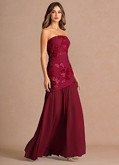Vestido Merlot Largo Nerissa image6