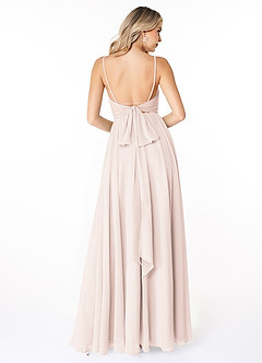 Azazie Gracie Bridesmaid Dresses Rose Petal A-Line Pleated Chiffon Dress image3