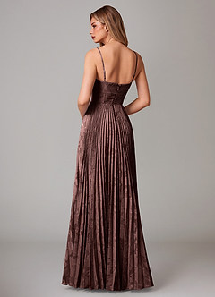 Azazie Akiko 신부 들러리 드레스 A라인 스윗하트 네크라인 플로럴 번아웃 바닥 길이 드레스 image2