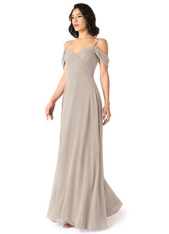 Azazie Tancie Bridesmaid Dresses Frost A-Line Off the Shoulder Chiffon Convertible Dress image3