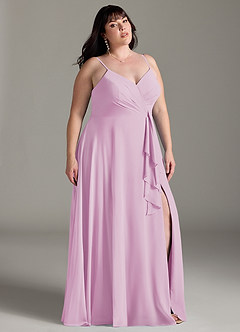 Azazie Akita Abiti da Damigella Abito A-Line in Chiffon Rosa Confetto image7