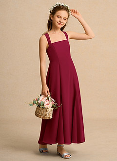 Azazie Tater Girl Flower Girl Klänningar Klä A-Line i Chiffong Plisserad image3