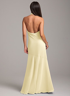Azazie Lorena Bridesmaid Dresses Lemon Sorbet Mermaid Pleated Chiffon Dress image7