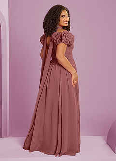 Barbie ♥ Azazie Bridesmaid Dresses Amethyst A-Line Off the Shoulder Chiffon Convertible Dress image8