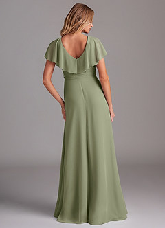 Azazie Lainey Bridesmaid Dresses Pistachio A-Line with Pockets Chiffon Dress image7