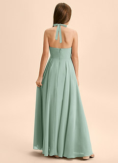 Azazie Kady Junior Agave A-Line Sweetheart Neckline Chiffon Dress image2