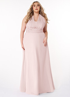 Azazie Fifi Abiti da Damigella Abito Convertibile A-Line in Chiffon Senza Cinturino Rosa Rossore image12