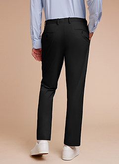 front Vincent Noir Pantalon habillé structuré et extensible