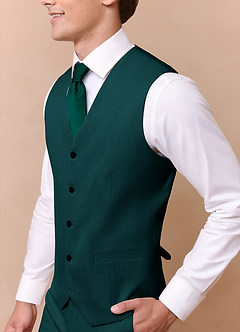 front James Pine Structured Stretch Suit Vest