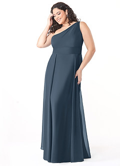 Azazie Dallas Bridesmaid Dresses Neptune A-Line One Shoulder Chiffon Dress image8