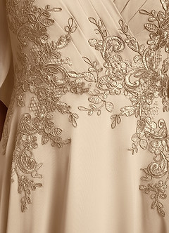 Azazie Tilda Brudens mor kjoler A-Line Blonder Chiffon Gulv-længde Kjole image6