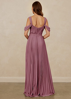 Christian Siriano Bridal for Azazie 1013 Bridesmaid Dresses Vintage Mauve A-Line Off the Shoulder Chiffon Dress image3