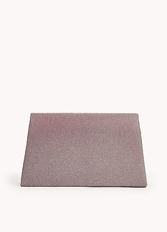 front Plissierte Clutch mit Schimmer und Metall