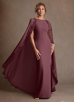 Azazie Artemisia vestidos de madre de la novia Vestido de Sangrado de Gasa de Corte Recto con Encaje image5