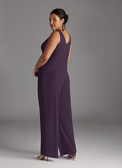 Azazie Frances vestidos de madre de la novia Vestido de Ciruela de Malla de Mono/Traje de pantalón con Scoop image13