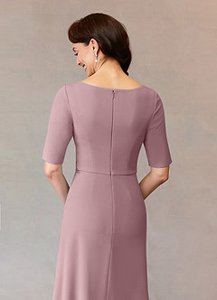 Azazie Joelle Mother of the Bride Dresses Dusty Rose A-Line Sequins Stretch Crepe Dress image6