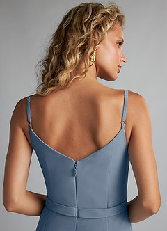 Azazie Summer Bridesmaid Dresses Twilight Mermaid Scoop Cowl Chiffon Dress image6