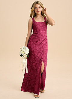 Azazie Mero Junior Klä av Tubklänning i Blommig Utbrändhet Plisserad image6