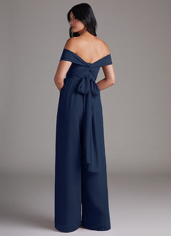 Azazie Lamara Brudtärnklänningar Jumpsuit av i Chiffong Av axeln Konvertibel image5