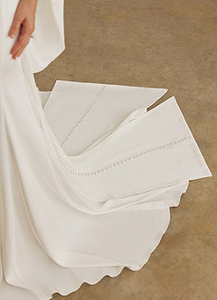 Christian Siriano Bridal for Azazie 2001 Wedding Dresses Diamond White Caramel Mermaid Crepe Back Satin Dress image9