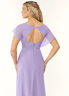 Azazie Rylee Bridesmaid Dresses Lilac A-Line Pleated Chiffon Dress image2