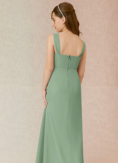 Azazie Denice Junior Matcha A-Line Chiffon Dress image7