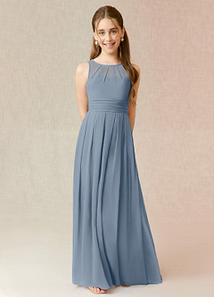 Azazie Bibiane Junior Twilight A-Line Pleated Chiffon Dress image1