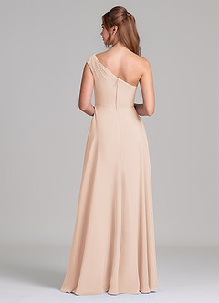 Azazie Melanie Final Sale Dusty Blue A-Line Off the Shoulder Chiffon Dress image6