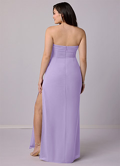 Barbie ♥ Azazie Bridesmaid Dresses Lilac Sheath Strapless Chiffon Convertible Dress image3