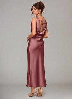 Azazie Rylina Robes de demoiselle d'honneur Robe Sirène en Satin extensible Plissée Améthyste image5