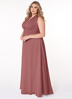 Azazie Fifi Bridesmaid Dresses Amethyst A-Line Strapless Chiffon Convertible Dress image15