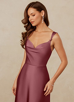 Christian Siriano Bridal for Azazie 1001 Bridesmaid Dresses Desert Rose A-Line Sweetheart Neckline Stretch Satin Dress image6