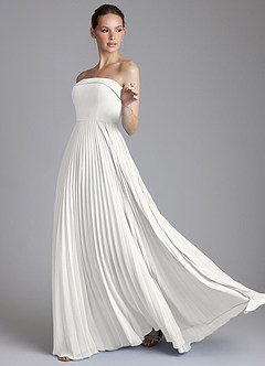 Azazie Mariana Bridesmaid Dresses White A-Line Strapless Chiffon Dress image6